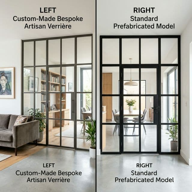Verrière sur-mesure vs standard — Comparatif prix et qualité